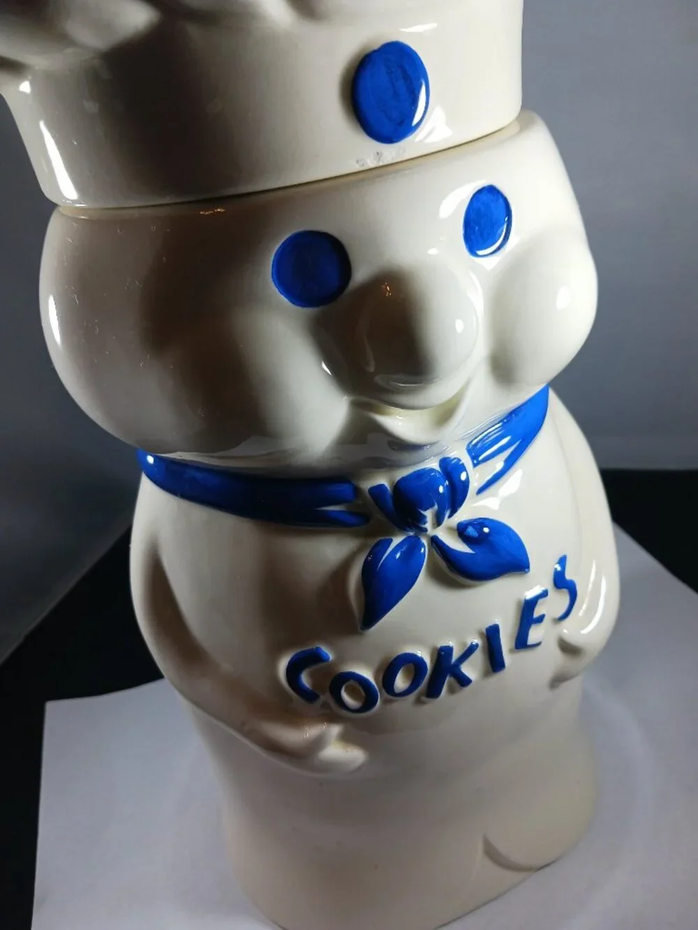 Vintage Pillsbury Doughboy Poppin Fresh Cookie Jar 1973 Ceramic Collectible